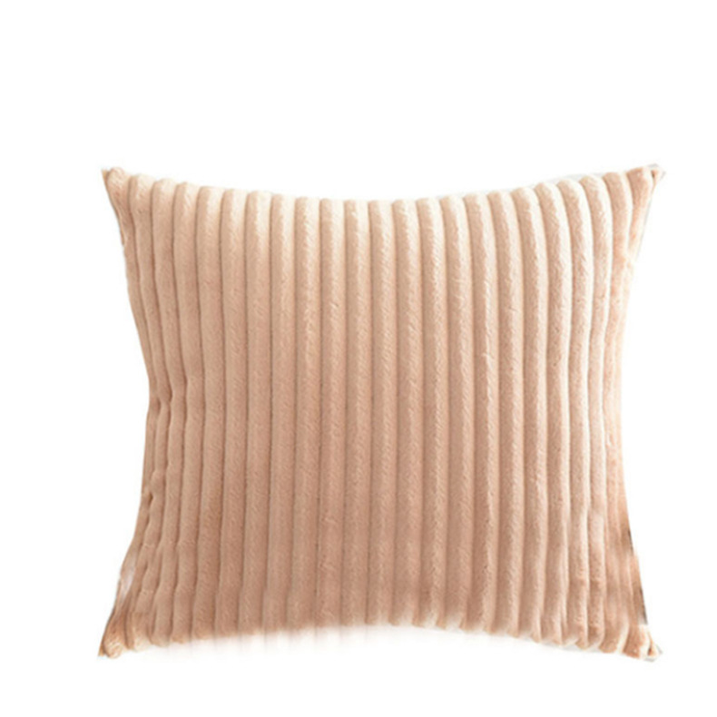 Amazon Hot Nordic Plain Flannel Straight Strip Cushion Home Corduroy Thick Strip Pillow Cover Customization