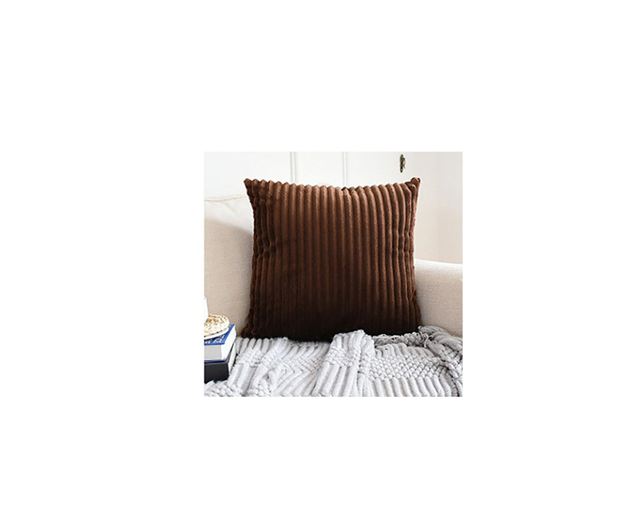 Amazon Hot Nordic Plain Flannel Straight Strip Cushion Home Corduroy Thick Strip Pillow Cover Customization