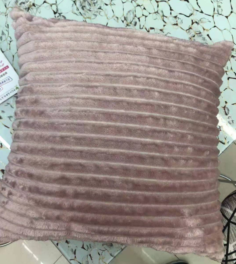 Amazon Hot Nordic Plain Flannel Straight Strip Cushion Home Corduroy Thick Strip Pillow Cover Customization Amazon Hot Nordic Plain Flannel Straight Strip Cushion Home Corduroy Thick Strip Pillow Cover Customization