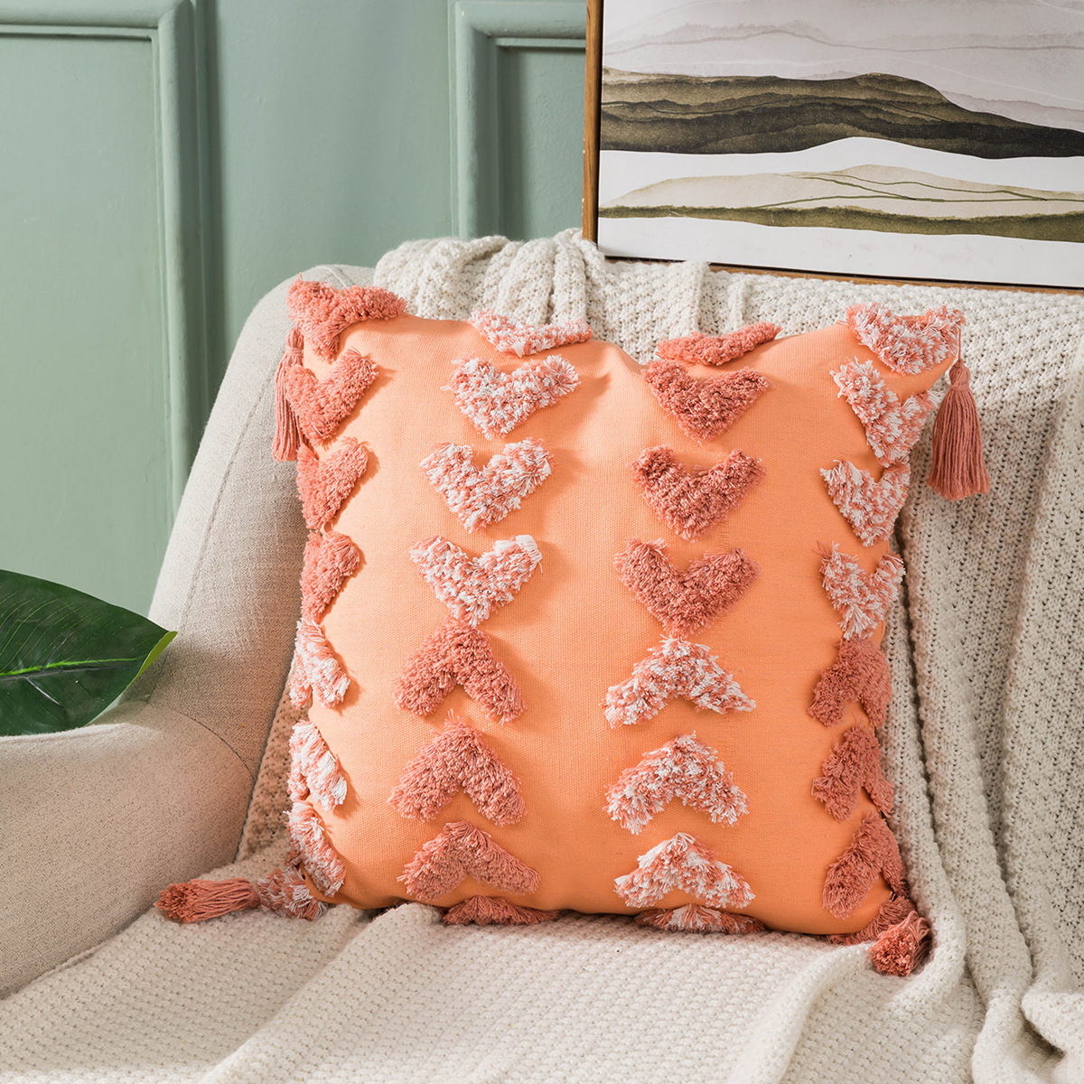 Bohemian Tufted plus Tassel Pillow Cover Home Decoration Sofa Cushion Cross-Border in Stock Wholesale Waist Pillow Pillowcase Bohemian Tufted plus Tassel Pillow Cover Home Decoration Sofa Cushion Cross-Border in Stock Wholesale Waist Pillow Pillowcase