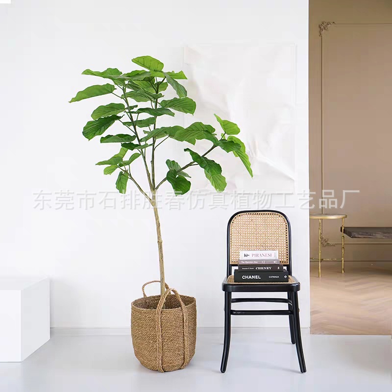 Imitative Tree Green Plant Happy Banyan Heart Leaf Banyan Bonsai Plant Pot Indoor Artificial Tree Living Room Decoration