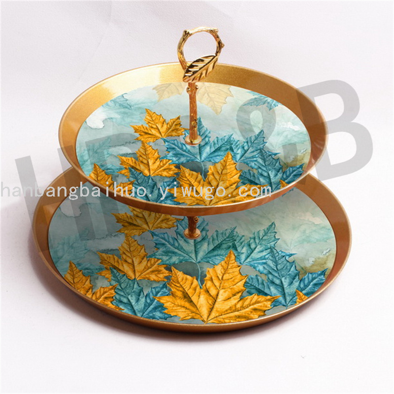 Hotel Banquet Home Western Food Tray Cake Plate Dim Sum Dish Cake Shop Three-Layer Cake Stand Factory Wholesale