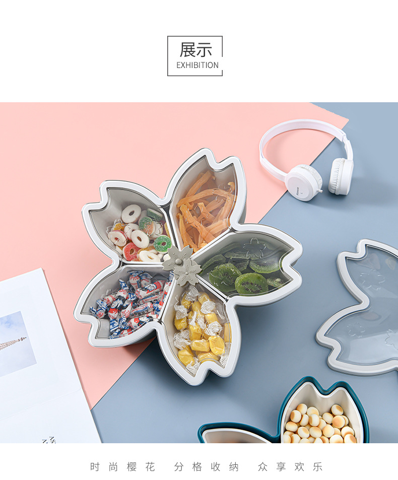 Factory Direct Sales Creative Simple Fruit Plate Living Room Home Snacks Nuts Storage Box Covered Compartment Fruit Storage Tray Factory Direct Sales Creative Simple Fruit Plate Living Room Home Snacks Nuts Storage Box Covered Compartment Fruit Storage Tray
