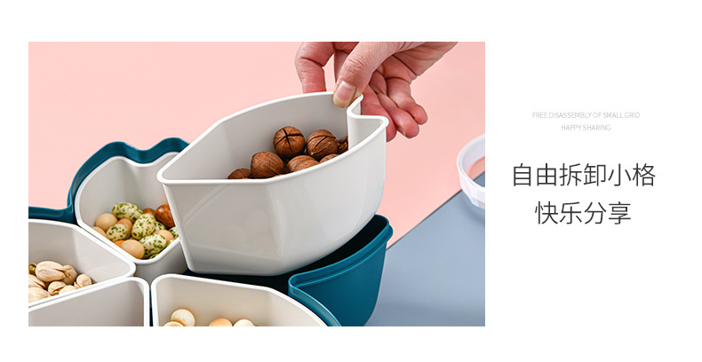 Factory Direct Sales Creative Simple Fruit Plate Living Room Home Snacks Nuts Storage Box Covered Compartment Fruit Storage Tray Factory Direct Sales Creative Simple Fruit Plate Living Room Home Snacks Nuts Storage Box Covered Compartment Fruit Storage Tray