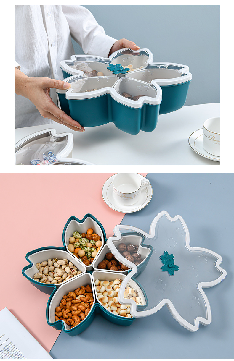 Factory Direct Sales Creative Simple Fruit Plate Living Room Home Snacks Nuts Storage Box Covered Compartment Fruit Storage Tray Factory Direct Sales Creative Simple Fruit Plate Living Room Home Snacks Nuts Storage Box Covered Compartment Fruit Storage Tray