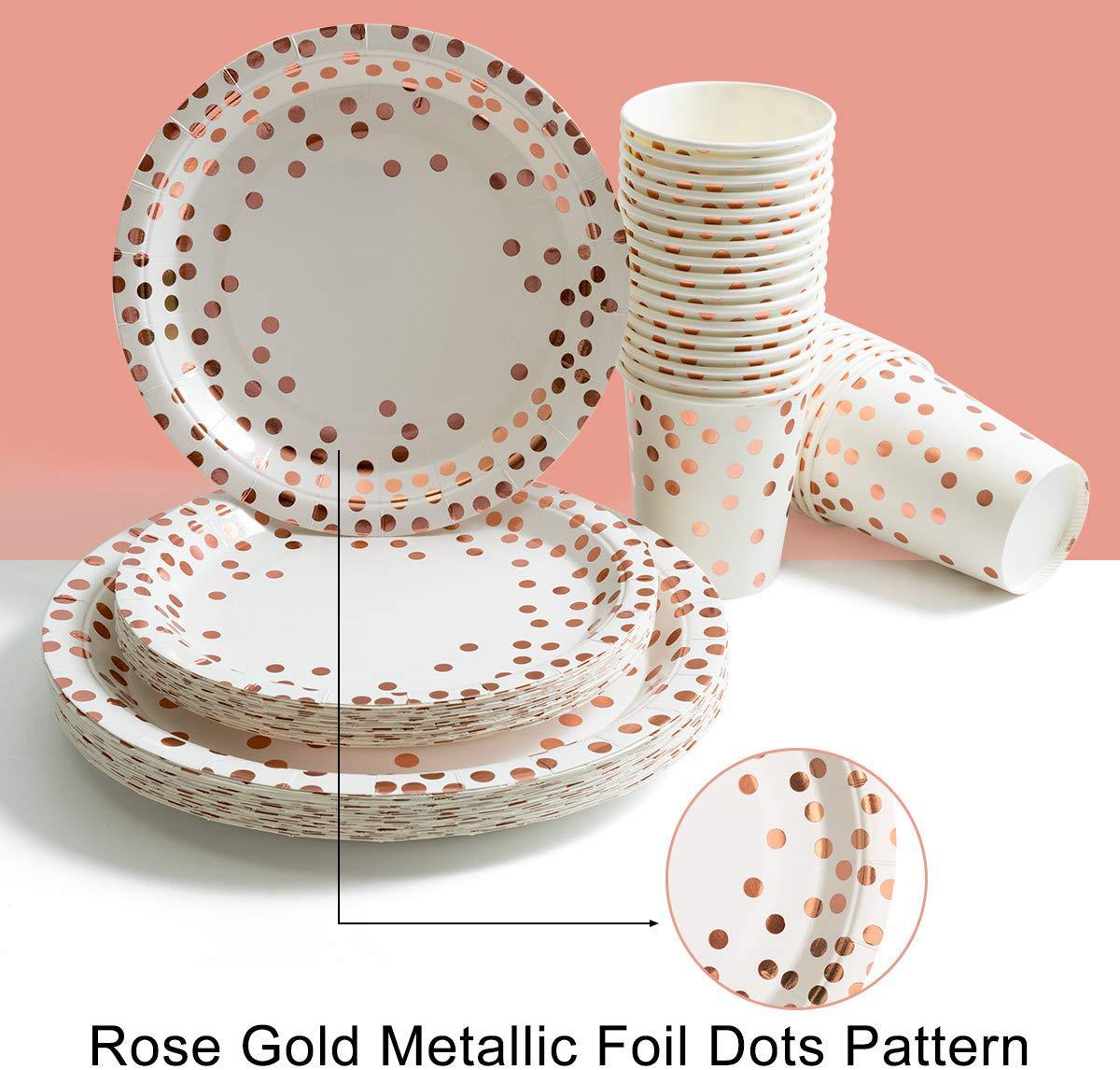 Amazon Hot Pin 40PCS Suit Rose Jinsheng Daily Necessities Rose Gold Tray Cups Rose Gold Wallpapers