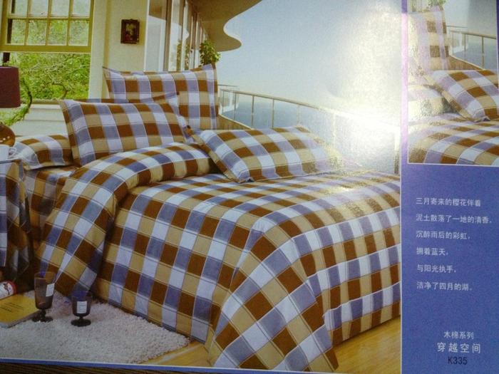 Ecological cotton active printing three - piece bedding set home textile manufacturers direct sales