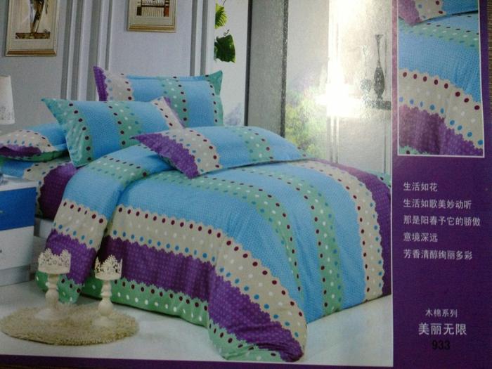 Ecological cotton active printing three - piece bedding set home textile manufacturers direct sales