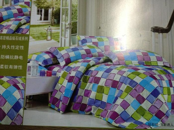 Ecological cotton active printing three - piece bedding set home textile manufacturers direct sales