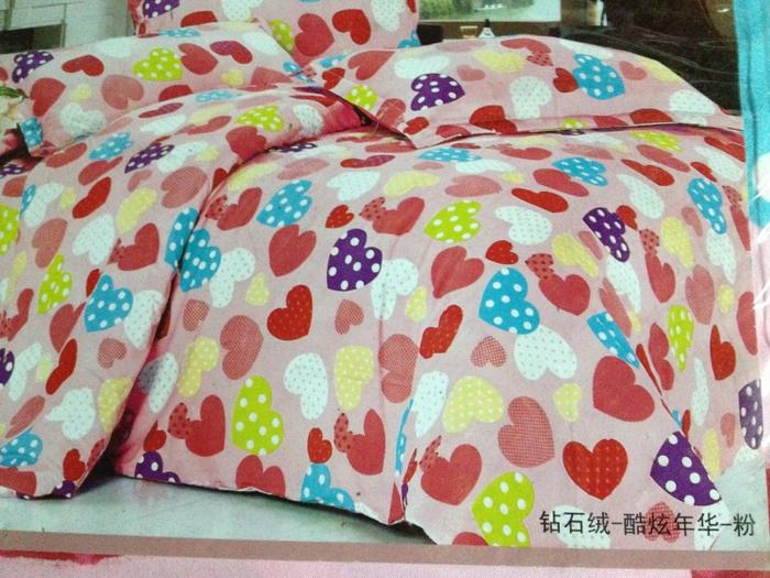 Ecological cotton active printing three - piece bedding set home textile manufacturers direct sales