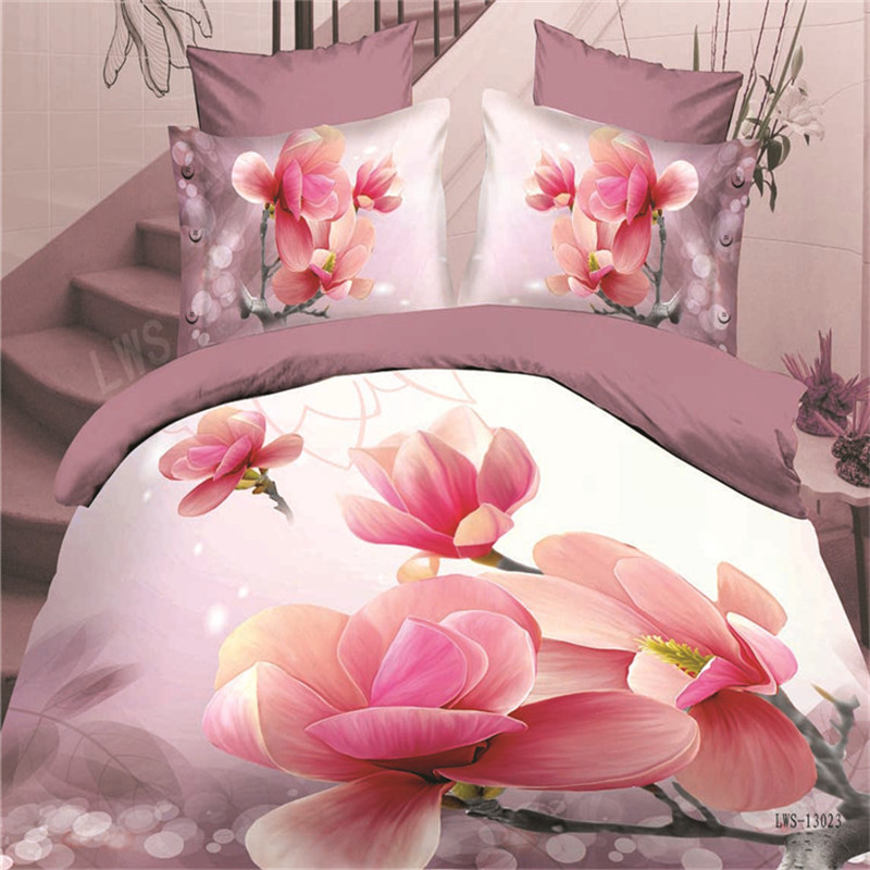 Twill 3D printed wedding supplies four-piece bedding set Twill 3D printed wedding supplies four-piece bedding set
