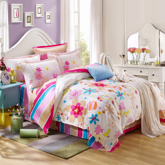 Cotton Twill Semi Active Printing Sheet Four Piece Bedding Set Duvet Cover Cotton Twill Semi Active Printing Sheet Four Piece Bedding Set Duvet Cover