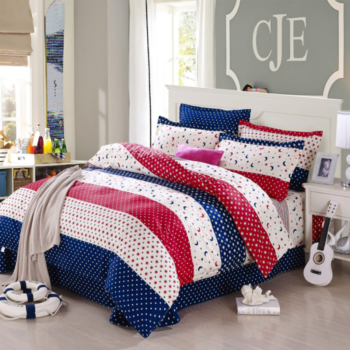 Cotton Twill Semi Active Printing Sheet Four Piece Bedding Set Duvet Cover Cotton Twill Semi Active Printing Sheet Four Piece Bedding Set Duvet Cover