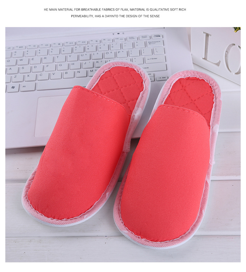 Supply new hotel and guesthouse cotton lug disposable slipper home thickened at manufacturer wholesale