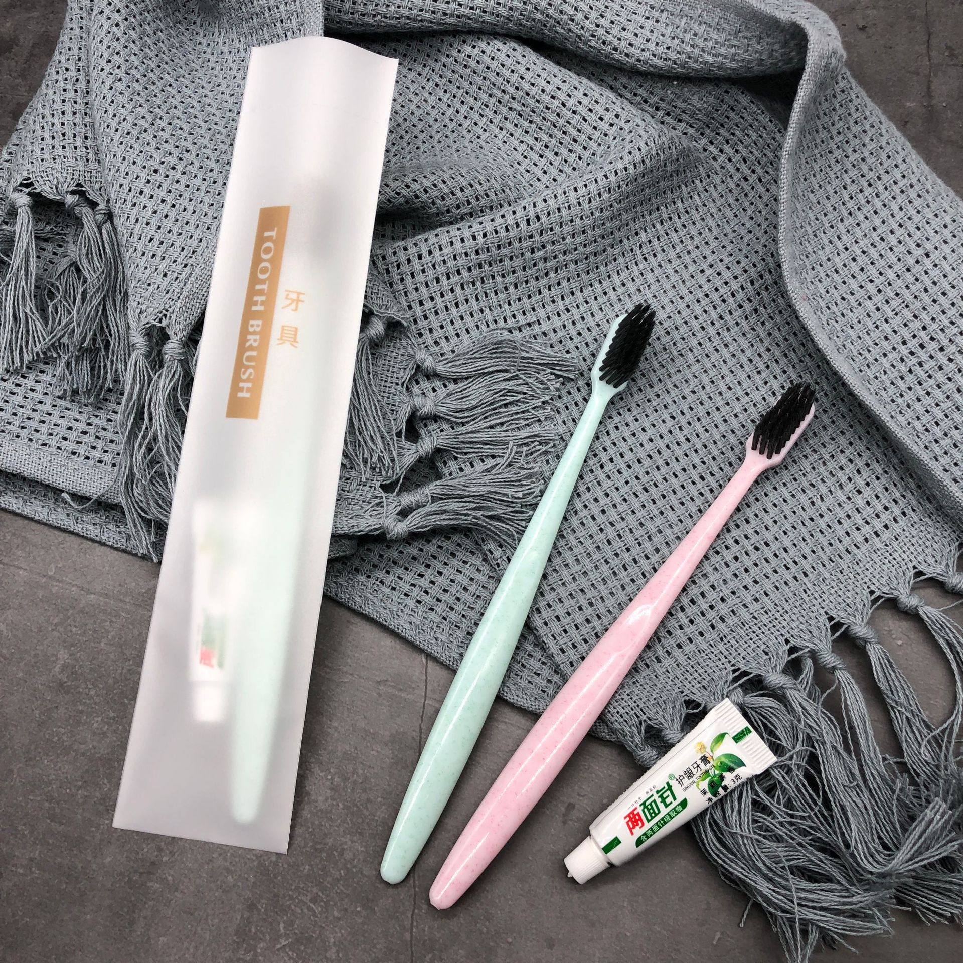 Disposable Toothbrush Hotel Supplies Washing Set Toothbrush Toothpaste Home B & B Hotel Tooth-Cleaners Set Wholesale