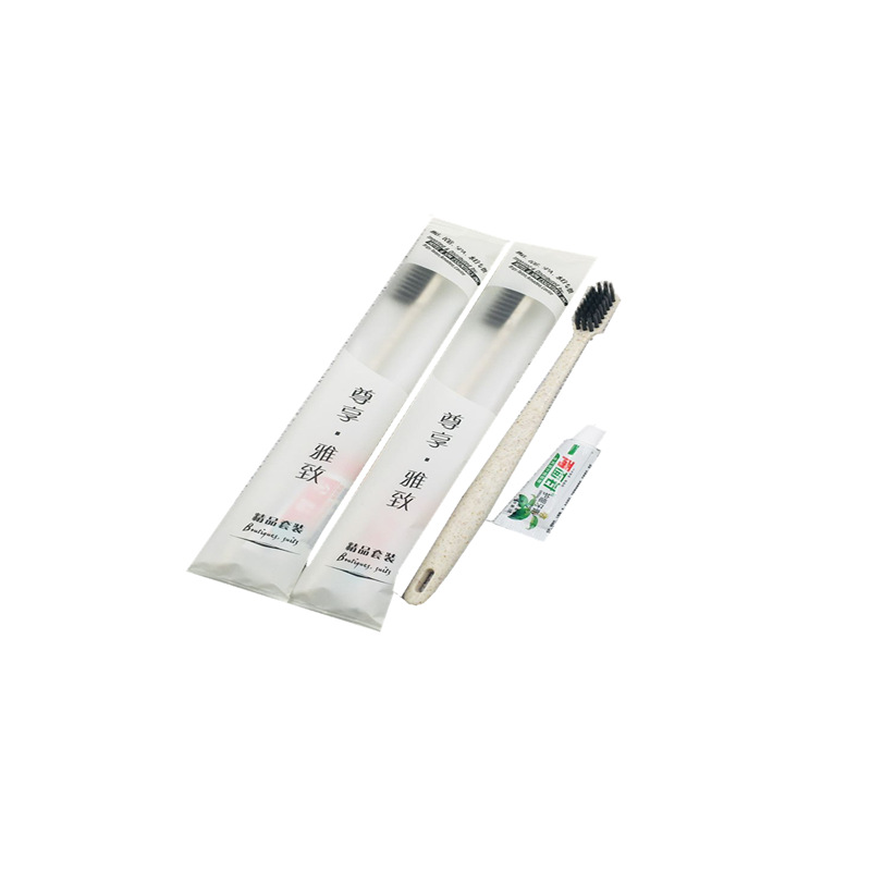 [Sequoia Tree Spot] Disposable Supplies Hotel Straw Disposable Soft-Bristle Toothbrush Toothpaste Customization Fixed Board