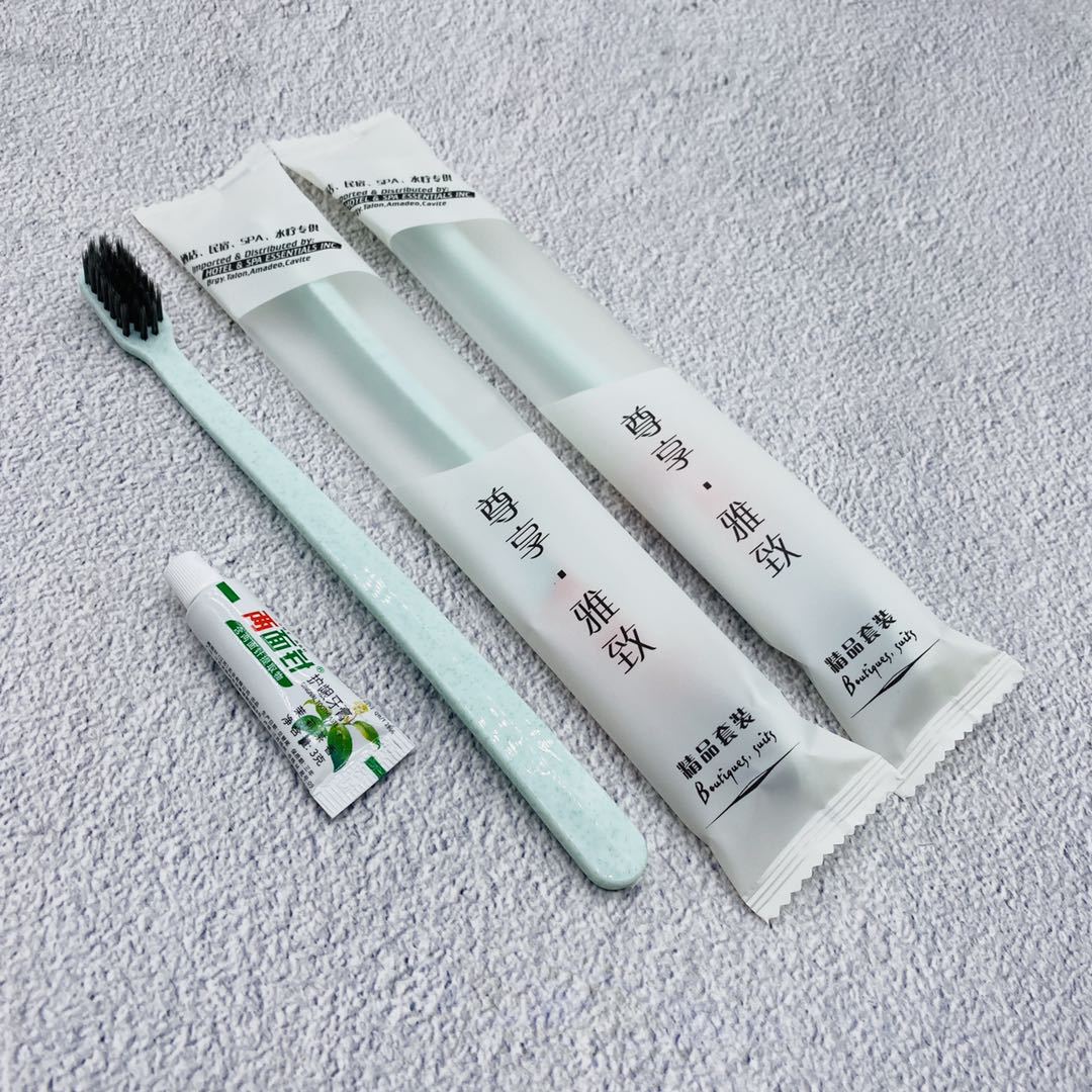 [Sequoia Tree Spot] Disposable Supplies Hotel Straw Disposable Soft-Bristle Toothbrush Toothpaste Customization Fixed Board