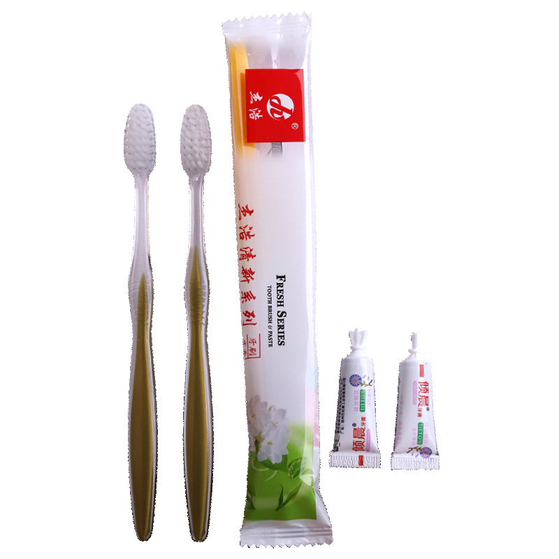 Hotel Disposable Toothbrush Toothbrush Set Hotel Rooms Toiletry Set Adult Soft-Bristle Toothbrush Toothpaste Wholesale