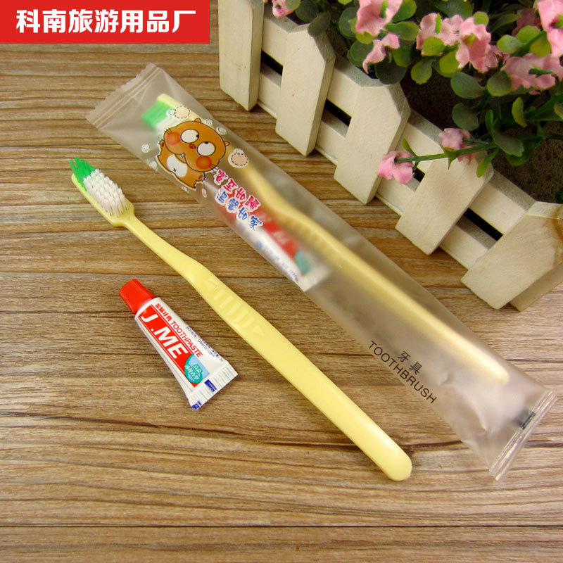 Free Shipping Hotel Supplies Disposable Tooth Set Wholesale Hotel Room Toothbrush Toothpaste 2-in-1 Washing Set