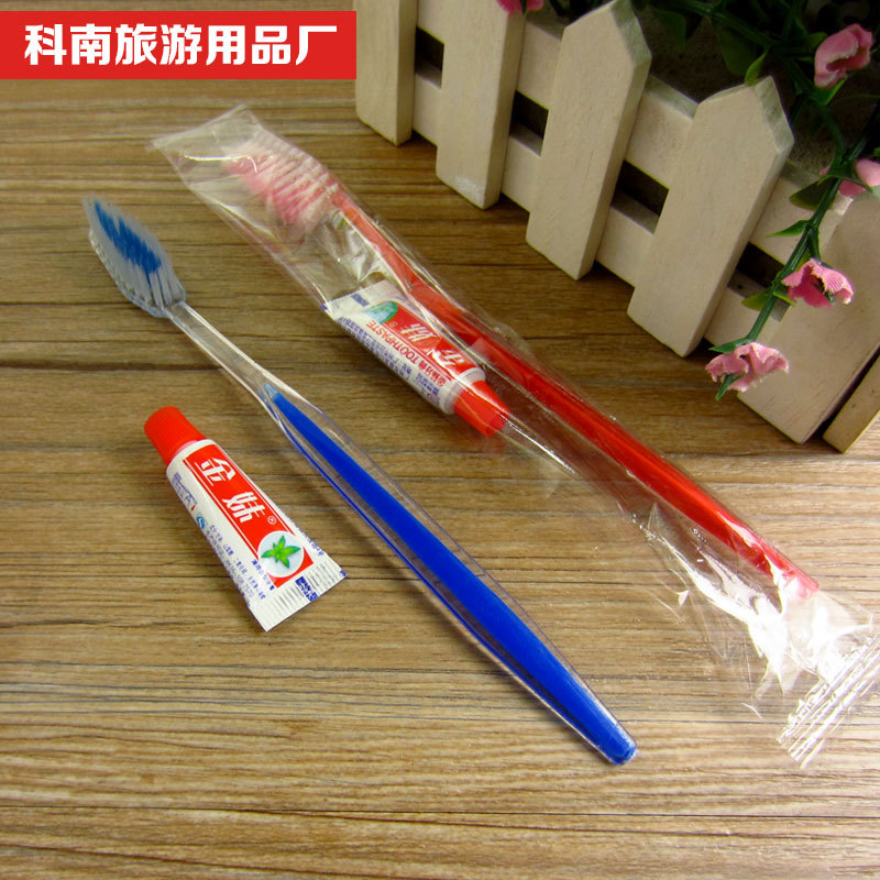 Free Shipping Hotel Supplies Disposable Tooth Set Wholesale Hotel Room Toothbrush Toothpaste 2-in-1 Washing Set