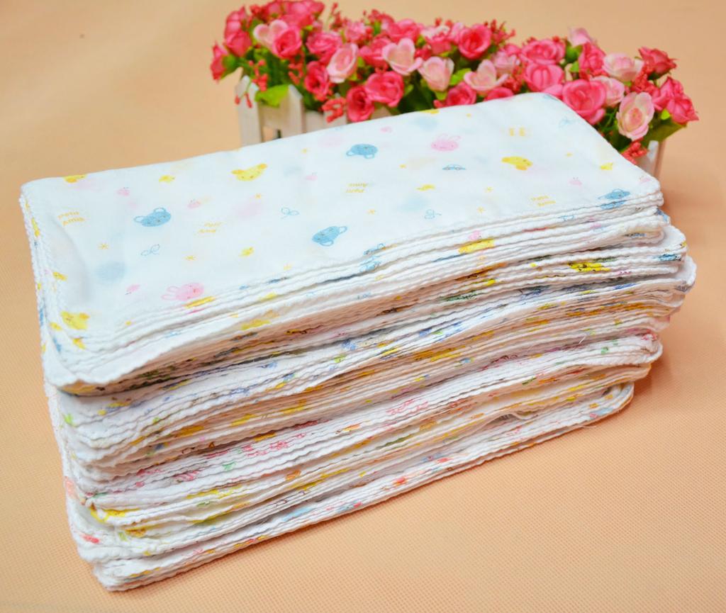 High density double gauze child handkerchief baby saliva towel handkerchief feeding napkin