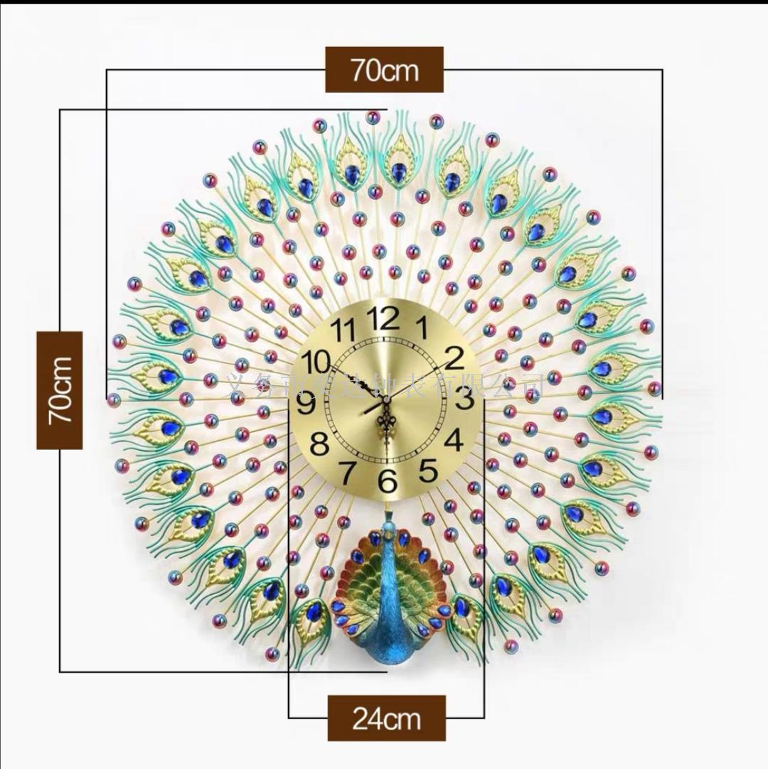 Peacock Wall Clock Creative Clocks Living Room Mute Modern Minimalist Decoration Wall Hanging Large Living Room Creative Restaurant Clock