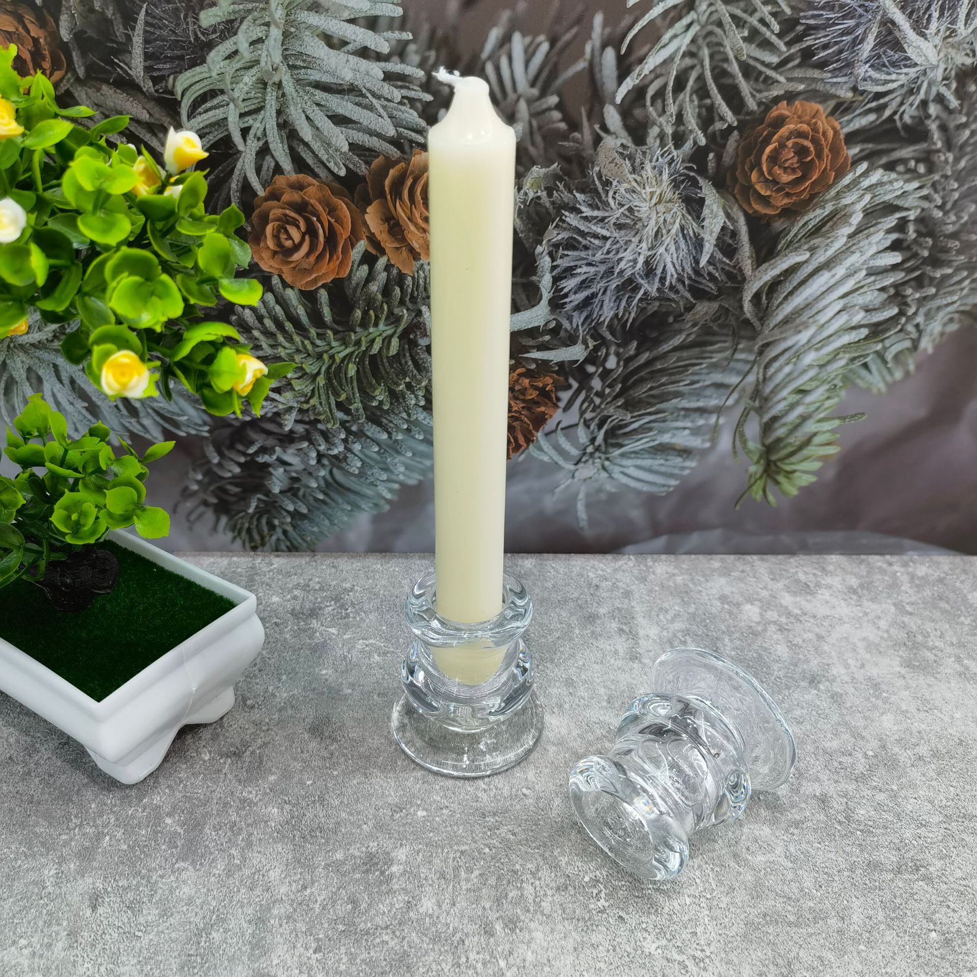 European-Style Pole Candle Candlestick Hotel Household Glass Candlestick Pole Candle Candlestick European-Style Pole Candle Candlestick Hotel Household Glass Candlestick Pole Candle Candlestick