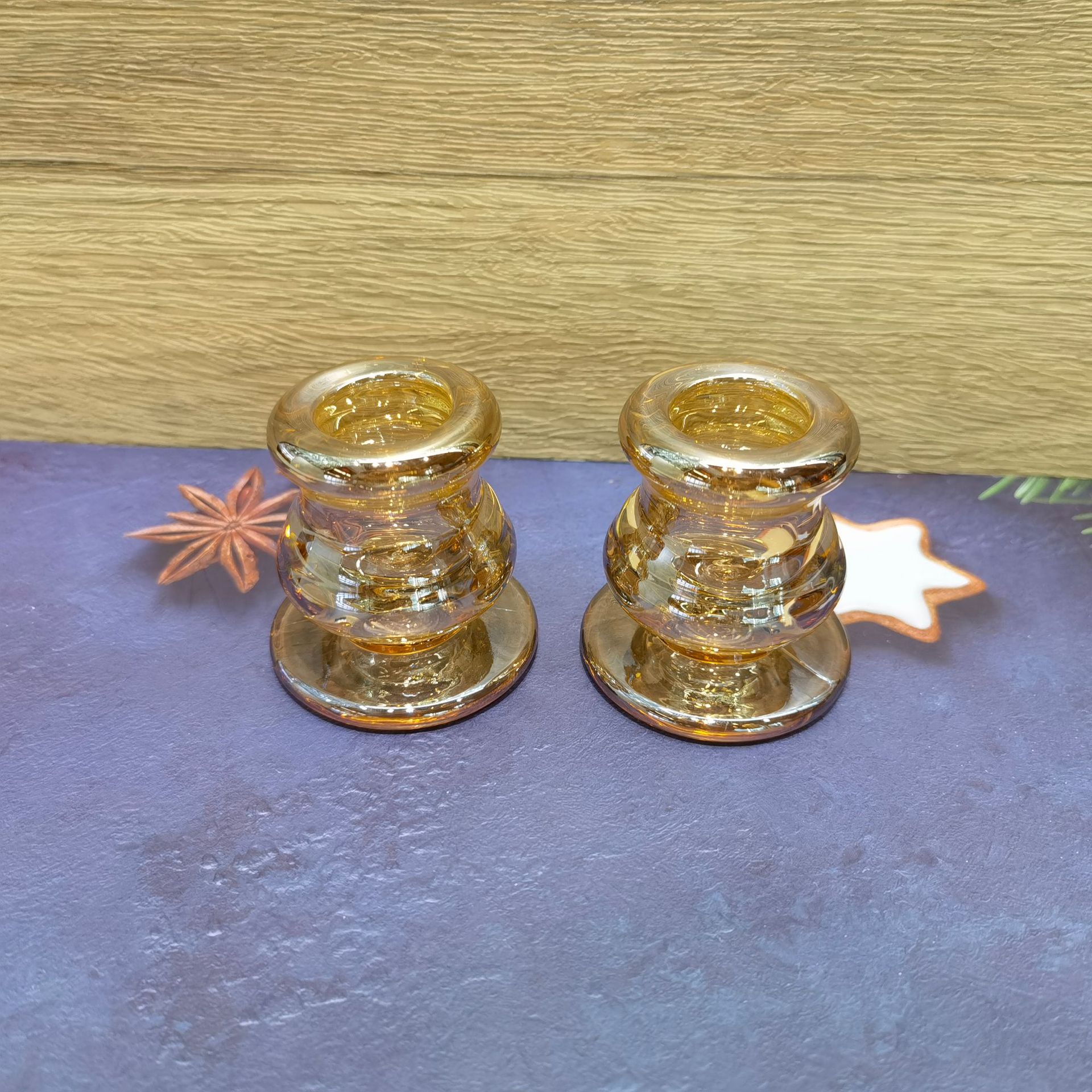 European-Style Pole Candle Candlestick Hotel Household Glass Candlestick Pole Candle Candlestick