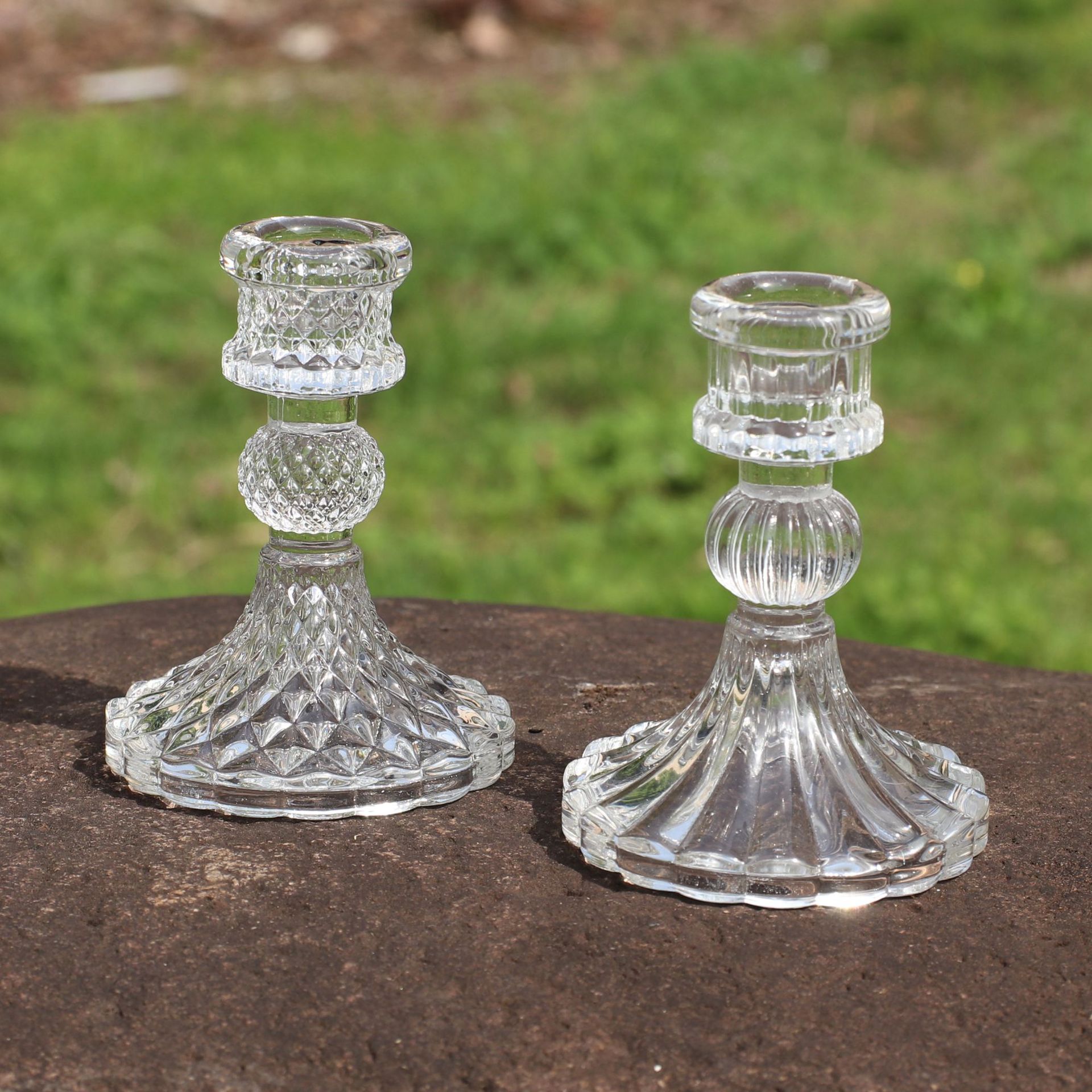 European-Style Simple Ins Glass Candlestick Home Pole Candle Base Romantic Dining Table Candle Holder Creative Home Decoration European-Style Simple Ins Glass Candlestick Home Pole Candle Base Romantic Dining Table Candle Holder Creative Home Decoration