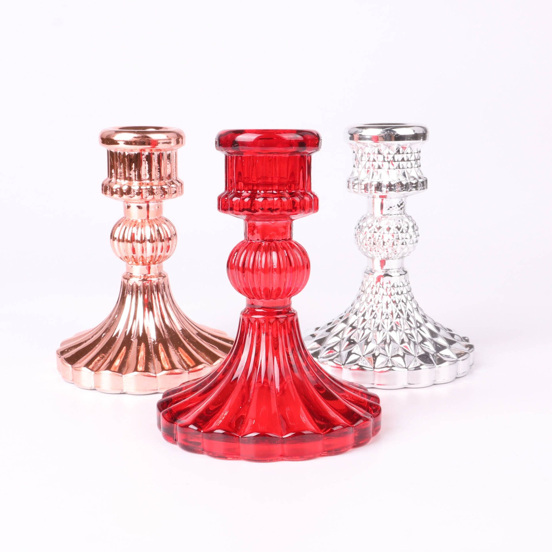 European-Style Simple Ins Glass Candlestick Home Pole Candle Base Romantic Dining Table Candle Holder Creative Home Decoration European-Style Simple Ins Glass Candlestick Home Pole Candle Base Romantic Dining Table Candle Holder Creative Home Decoration