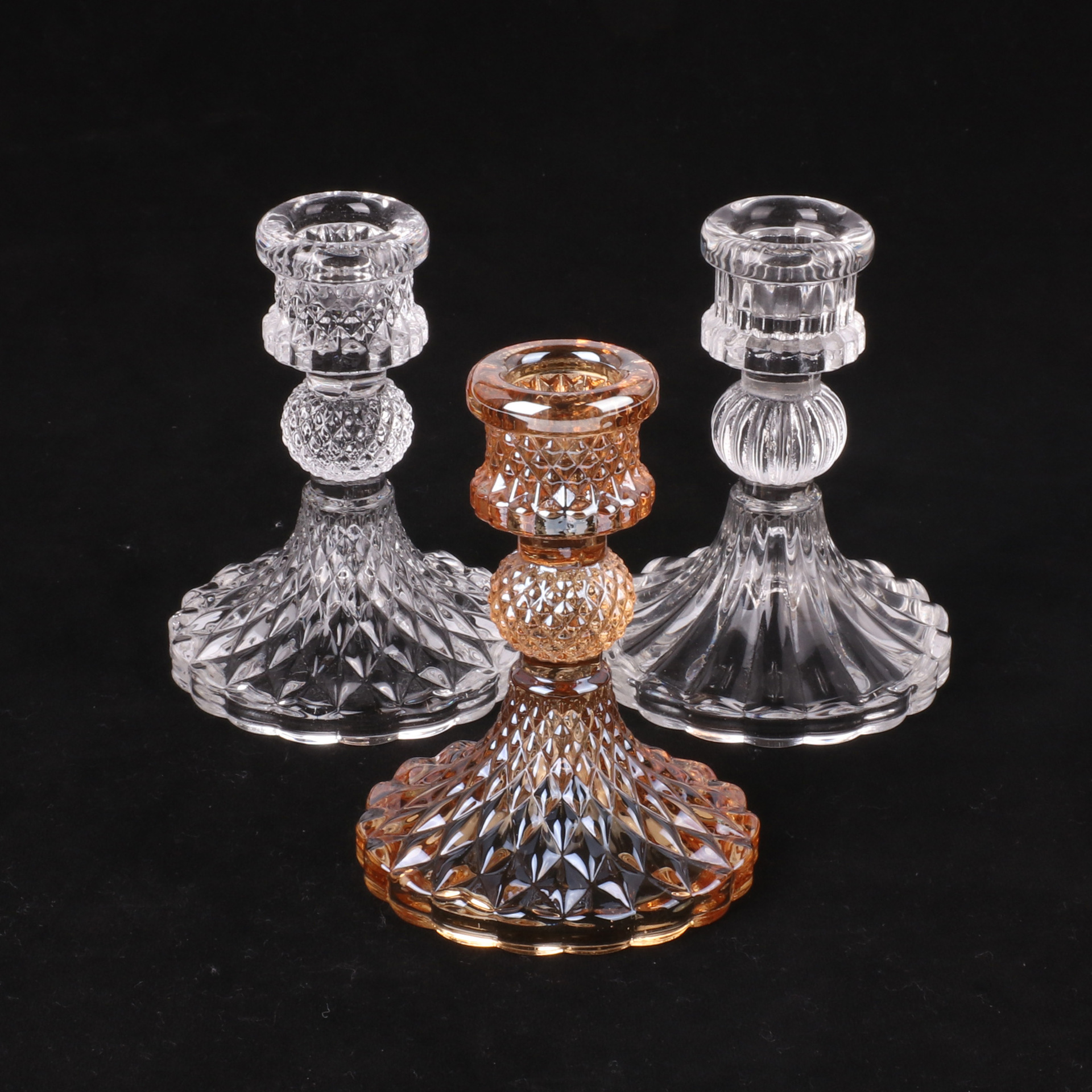 European-Style Simple Ins Glass Candlestick Home Pole Candle Base Romantic Dining Table Candle Holder Creative Home Decoration European-Style Simple Ins Glass Candlestick Home Pole Candle Base Romantic Dining Table Candle Holder Creative Home Decoration