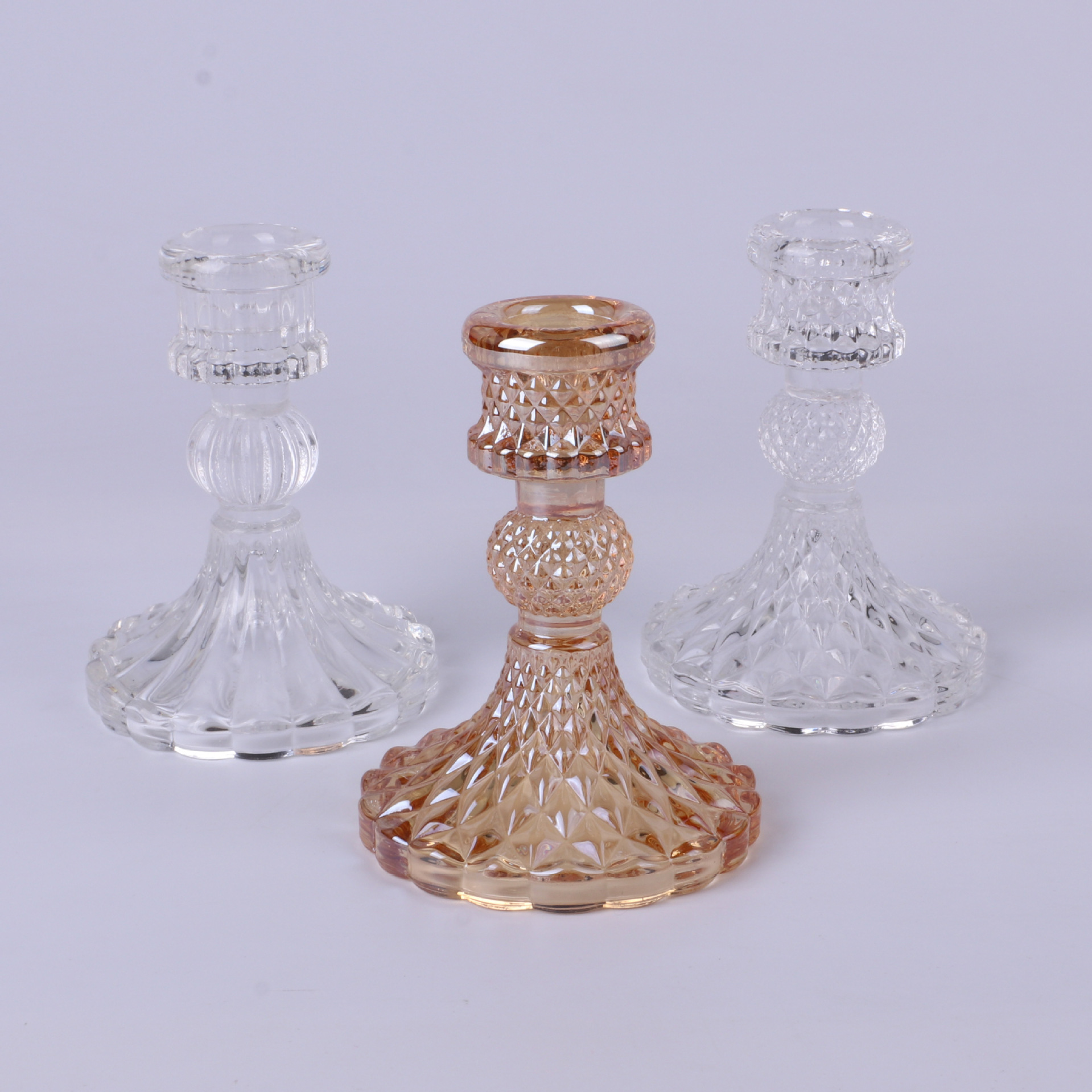 European-Style Simple Ins Glass Candlestick Home Pole Candle Base Romantic Dining Table Candle Holder Creative Home Decoration European-Style Simple Ins Glass Candlestick Home Pole Candle Base Romantic Dining Table Candle Holder Creative Home Decoration