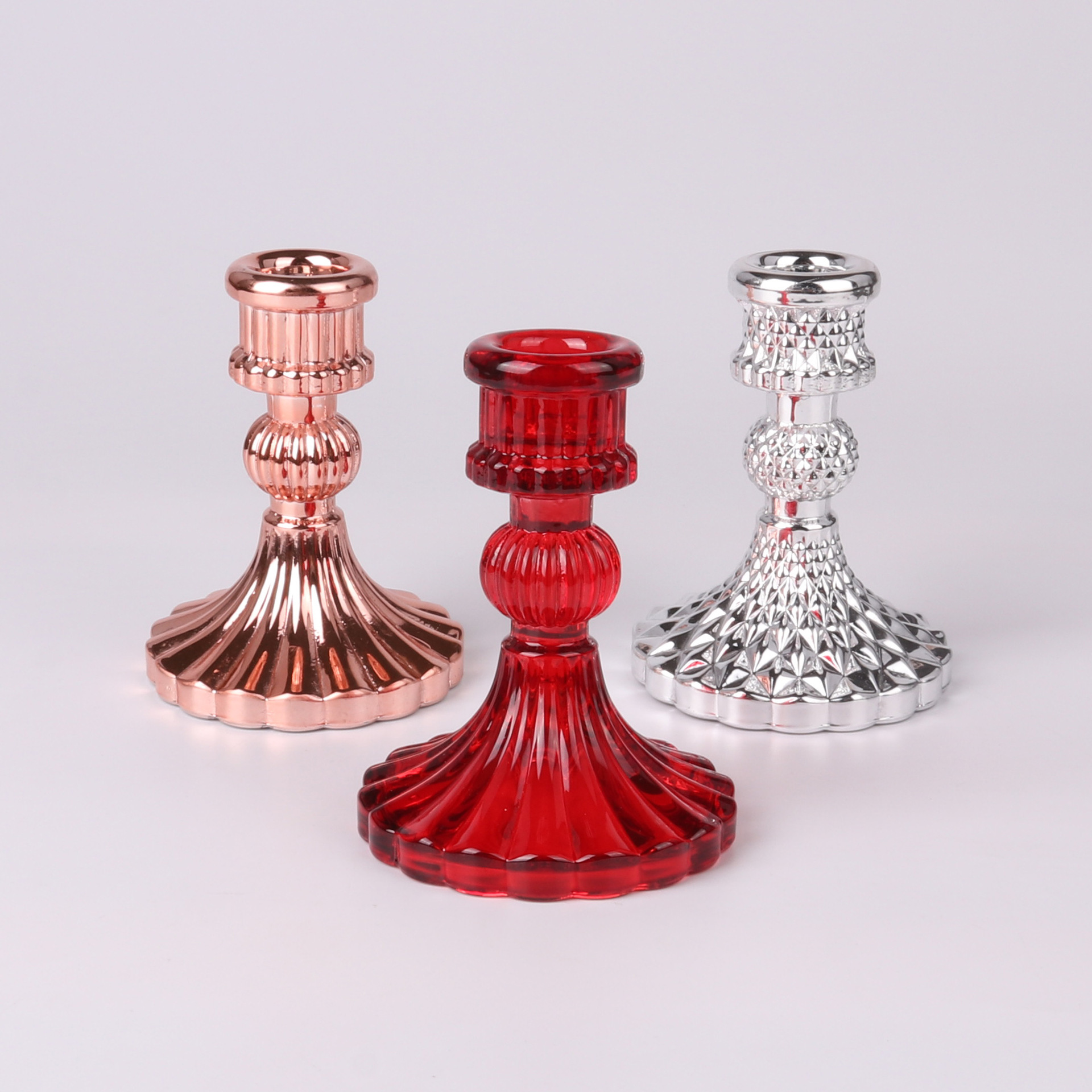 European-Style Simple Ins Glass Candlestick Home Pole Candle Base Romantic Dining Table Candle Holder Creative Home Decoration European-Style Simple Ins Glass Candlestick Home Pole Candle Base Romantic Dining Table Candle Holder Creative Home Decoration
