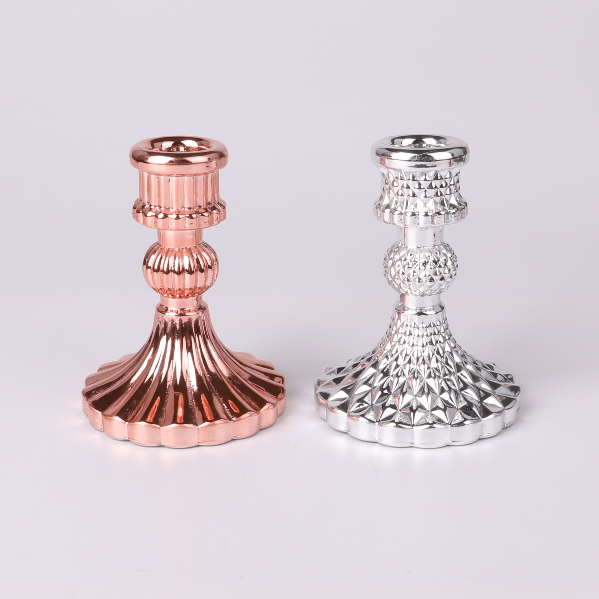 European-Style Simple Ins Glass Candlestick Home Pole Candle Base Romantic Dining Table Candle Holder Creative Home Decoration European-Style Simple Ins Glass Candlestick Home Pole Candle Base Romantic Dining Table Candle Holder Creative Home Decoration