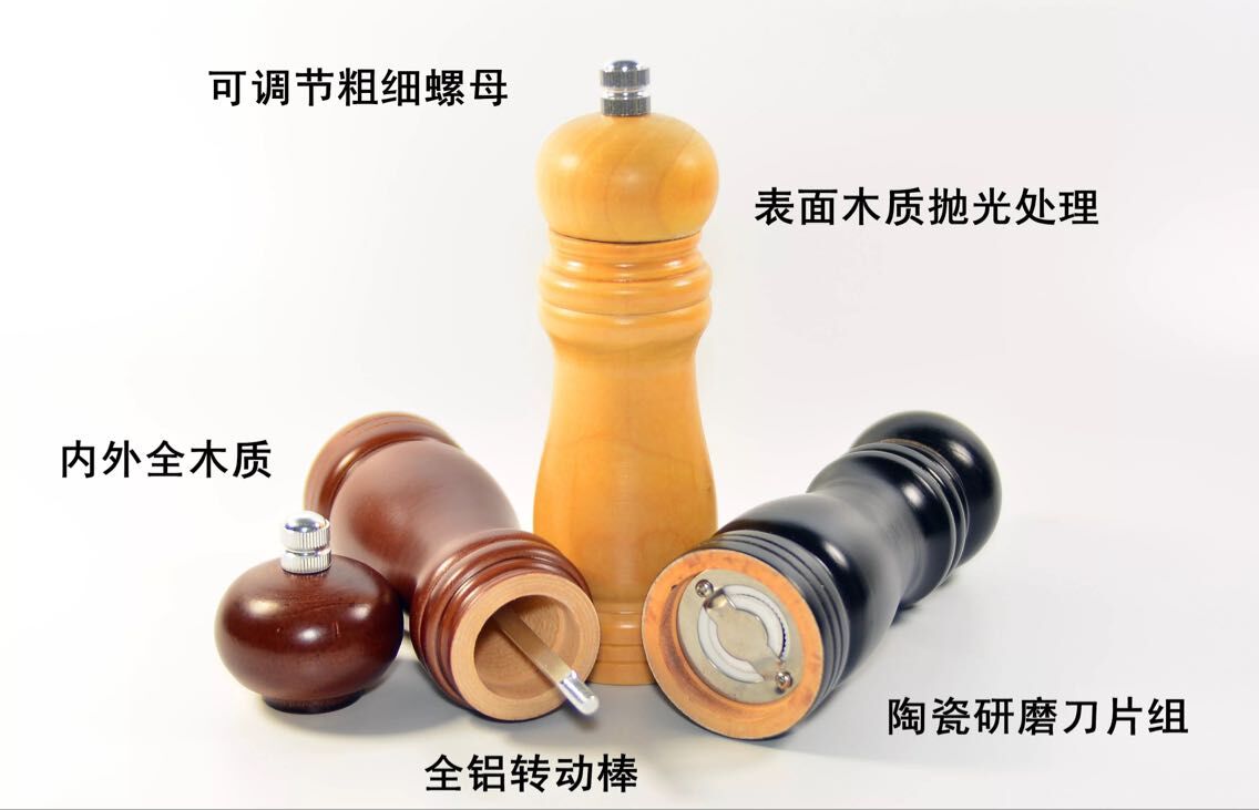 Wholesale export of stainless steel pepper grinder grinding black pepper salt pepper grinder manual rotating cruet
