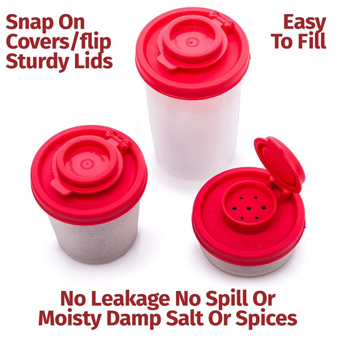 Kitchen Mini Seasoning Box Salt and Pepper Spice Shaker Transparent Salt and Pepper Cellar