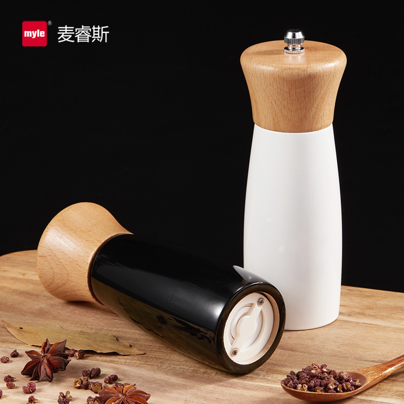Myle Beech manual grinder Powder grinder Pepper mill salt mill ceramic core adjustable thickness