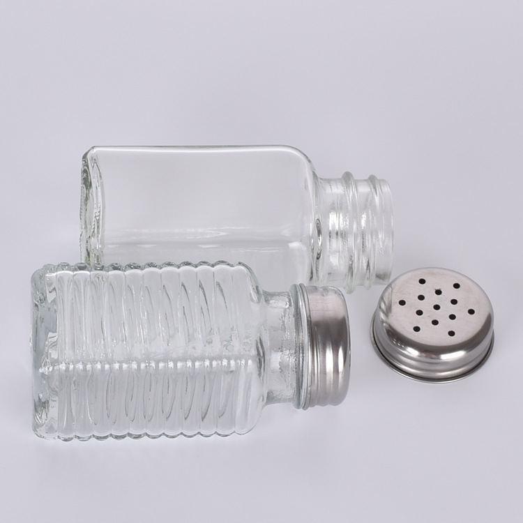 Square Pepper Bottle Salt MSG Seasoning Glass Jar Cumin Powder Straight Spice Jar Seasoning Can Ground Seaweed Bottle Square Pepper Bottle Salt MSG Seasoning Glass Jar Cumin Powder Straight Spice Jar Seasoning Can Ground Seaweed Bottle