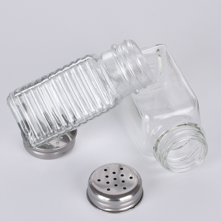 Square Pepper Bottle Salt MSG Seasoning Glass Jar Cumin Powder Straight Spice Jar Seasoning Can Ground Seaweed Bottle Square Pepper Bottle Salt MSG Seasoning Glass Jar Cumin Powder Straight Spice Jar Seasoning Can Ground Seaweed Bottle