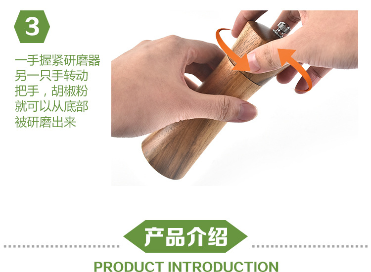 Pepper Grinder Wooden 5-Inch 8-Inch 10-Inch Manual Pepper Mill Pepper Mill Salt Mill Ceramic Core Pepper Mill Pepper Grinder Wooden 5-Inch 8-Inch 10-Inch Manual Pepper Mill Pepper Mill Salt Mill Ceramic Core Pepper Mill