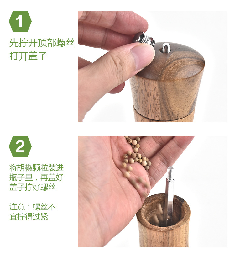 Pepper Grinder Wooden 5-Inch 8-Inch 10-Inch Manual Pepper Mill Pepper Mill Salt Mill Ceramic Core Pepper Mill Pepper Grinder Wooden 5-Inch 8-Inch 10-Inch Manual Pepper Mill Pepper Mill Salt Mill Ceramic Core Pepper Mill