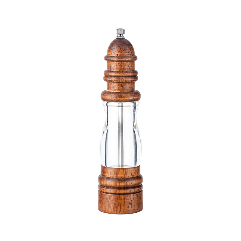 Freshly Ground Pepper Grinder Household Manual Ground Sea Salt Pepper Pepper Grinder Solid Wood Lighthouse Pepper Mill