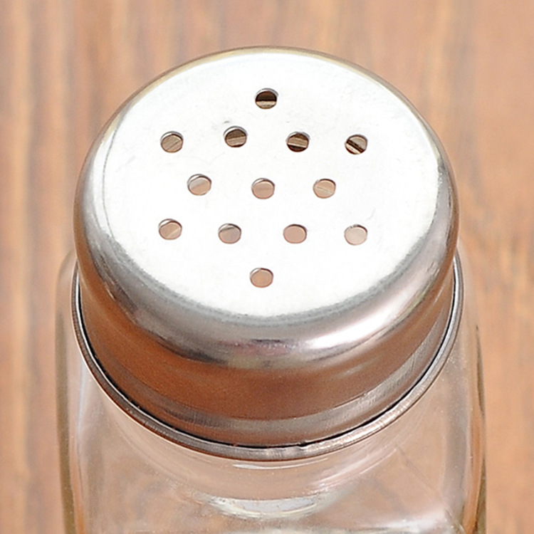Kitchen Glass Seasoning Bottle Creative BBQ Seasoning Bottle Seasoning Containers Pepper Bottled Salt Chicken Essence and MSG Seasoning Jar