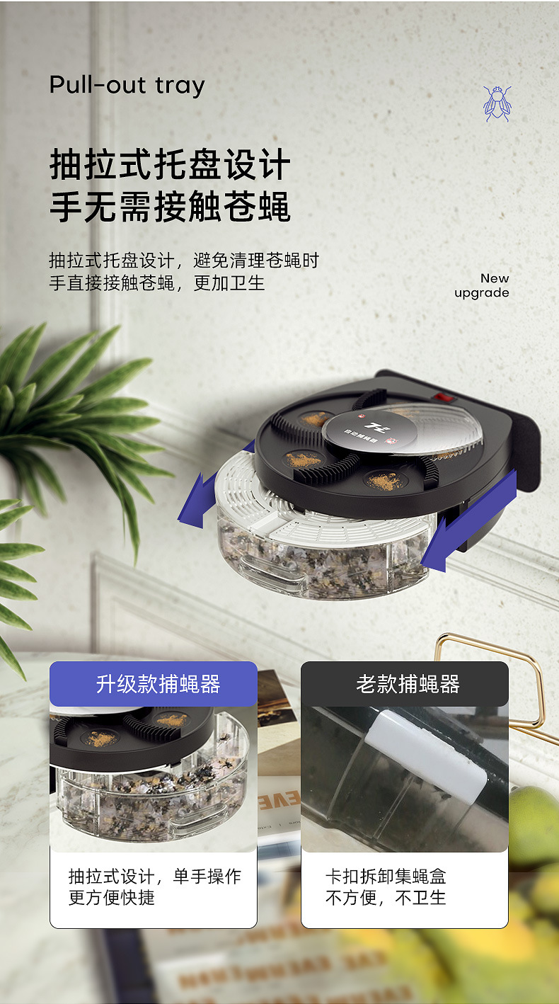 Fly Catcher Automatic Fan Blade Commercial Wireless Flies Trap Restaurant Restaurant Indoor Wall Hanging Trap Fly Fantastic Product Fly Catcher Automatic Fan Blade Commercial Wireless Flies Trap Restaurant Restaurant Indoor Wall Hanging Trap Fly Fantastic Product