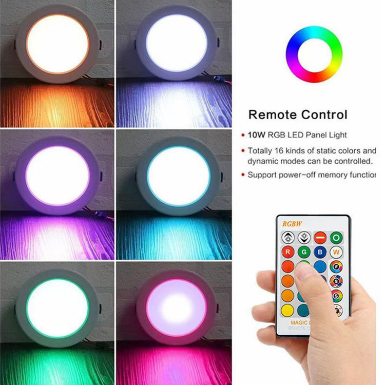 LED Dimming Colorful Downlight 5W Ceiling Lamp RGBW Remote Control Dimming Bar KTV Mall Hypermarket Lighting