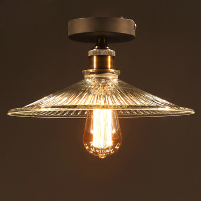 Zhongshan european-style simple fashion glass cover ceiling lamp corridor balcony corridor with glass ceiling lamp