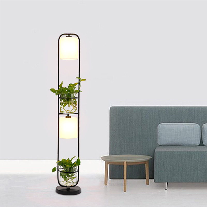 American style tieyi floor lamp simple modern sitting room study bedroom vertical plant hydroponic decoration floor lamp