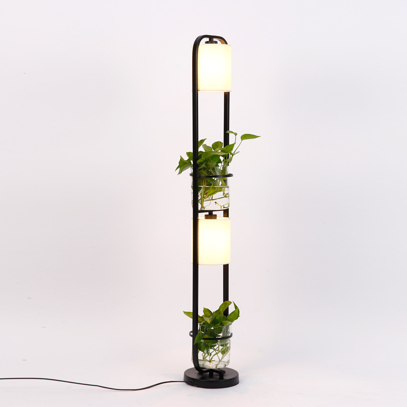 American style tieyi floor lamp simple modern sitting room study bedroom vertical plant hydroponic decoration floor lamp
