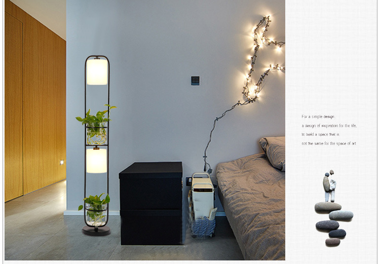 American style tieyi floor lamp simple modern sitting room study bedroom vertical plant hydroponic decoration floor lamp