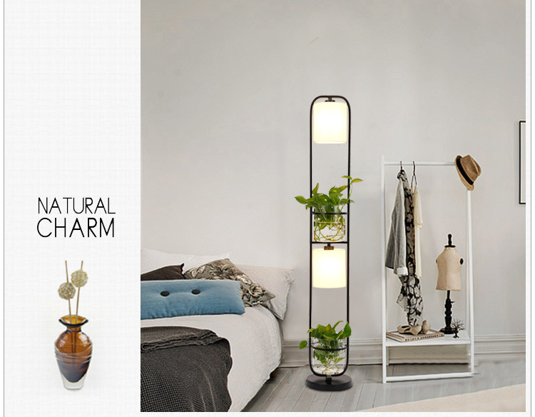 American style tieyi floor lamp simple modern sitting room study bedroom vertical plant hydroponic decoration floor lamp
